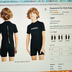 Aunua Neoprene Wetsuit for Kids